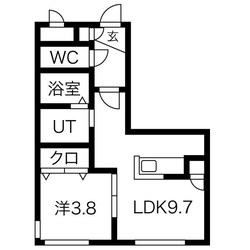 Halenix札幌医大前の物件間取画像